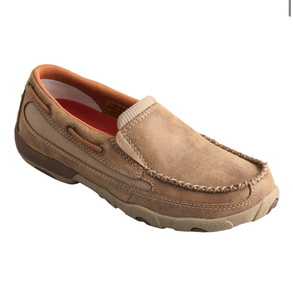 Twisted X Woman’s Leather Driving Slip On Moccasins Sz 7M
